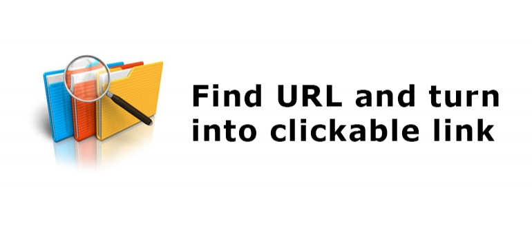 Find URL in string and turn into a link