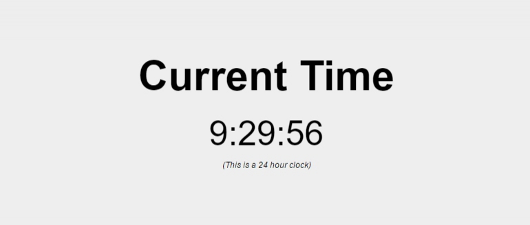 JavaScript 12 and 24 hour Clock